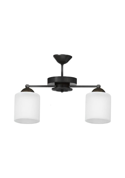 Modavize Lüks Tasarım Modern Salon - Mutfak - Yatak Odası Plofonyer Camlı İkili Avize Siyah 15 X 35.50 Diğer