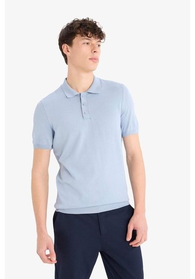 DeFacto Standart Fit Polo Yaka Kısa Kollu Triko Tişört E3241AX25SPBE571 DeFacto Standart Fit Polo Yaka Kısa Kollu Triko Tişört E3241AX25SPBE571