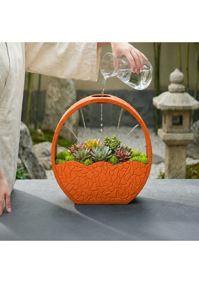 3d Baskı Self-watering Planter - Kendi Kendini Sulayan Saksı-turuncu