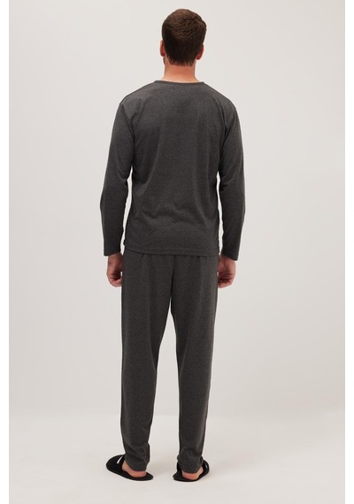 Tudors Erkek Standart Fit %100 Pamuk Bisiklet Yaka Beli Lastikli Antrasit Pijama Takımı-37950 Antrasit Tudors Erkek Standart Fit %100 Pamuk Bisiklet Yaka Beli Lastikli Antrasit Pijama Takımı-37950 Antrasit