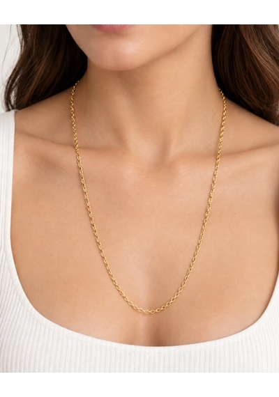 14 Ayar Altın Zincir Kolye 2 Mm Unisex Farklı Boy Seçenekleri