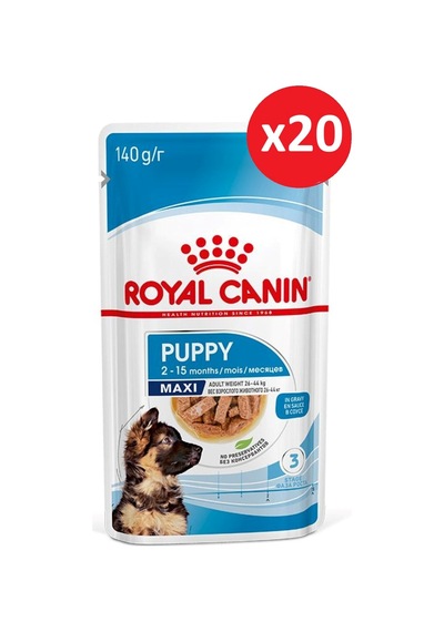 Royal Canin Maxi Puppy Yavru Köpek Yaş Maması 140 Gr X 20 Adet