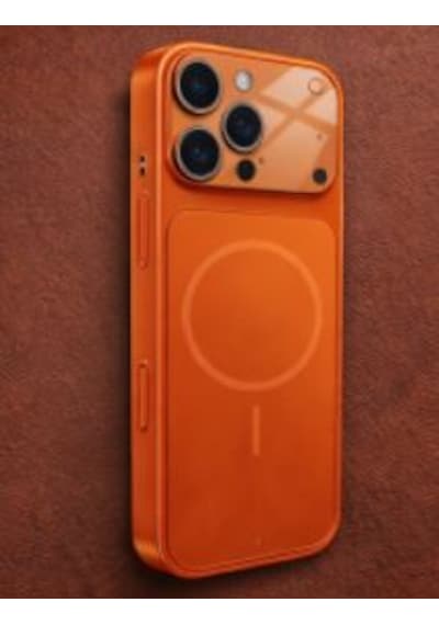 Ag Glass Apple Uyumlu iPhone 16 Pro Telefon Kılıfı Turuncu