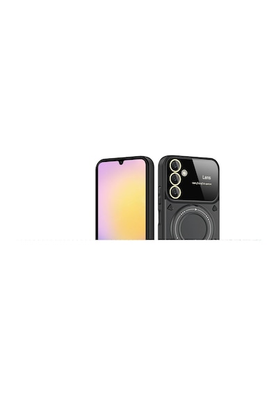 Samsung Galaxy A26 Kılıf Joy Lens Standlı Kapak - Siyah 0.2M-Çok Renkli