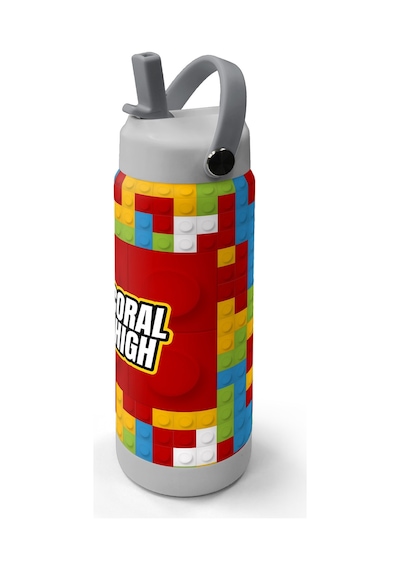 Coral High Renkli Blok Desenli Katlanır Ağızlıklı Çelik Termos 650 Ml 38392 Kırmızı