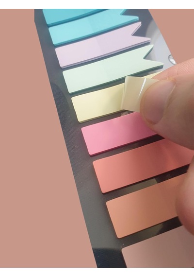 Sticky Notes Şeffaf Renkli Yapışkan Not Kağıtları Flama