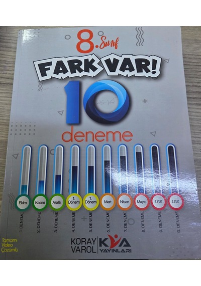8. Sınıf Fark Var 10 Deneme Koray Varol Yayınları