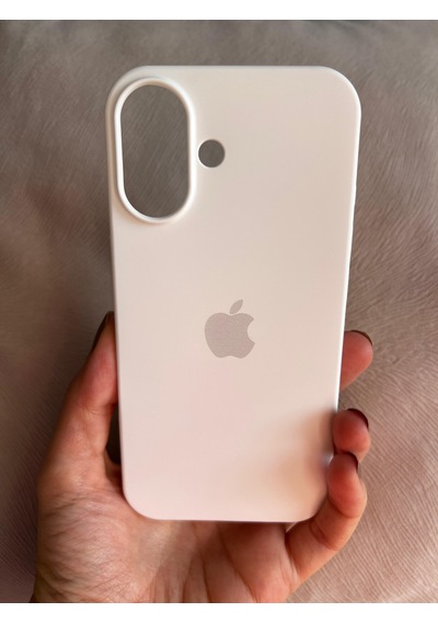 Apple Uyumlu iPhone 16 Logolu İçi Kadife Silikon Lansman Kılıf