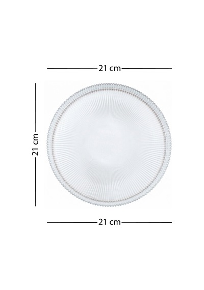 Splendid Gold Cam 4'lü Pasta Tabağı Seti 21 Cm Altın