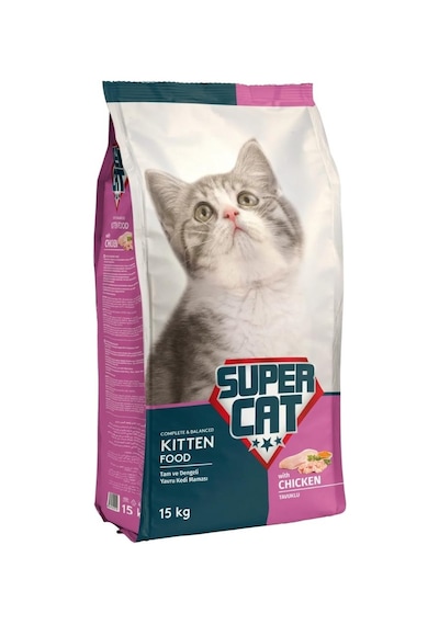 Super Cat Tavuklu Yavru Kedi Maması 15 KG