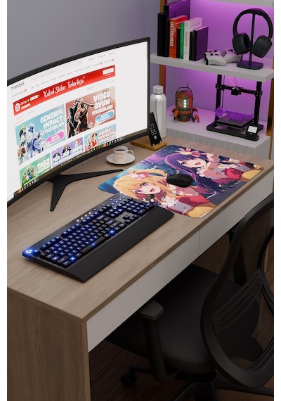 Oshi No Ko Anime V5 - 48x40 Xl Gaming Kauçuk Kaymaz Taban Mouse Pad Fare Altlığı