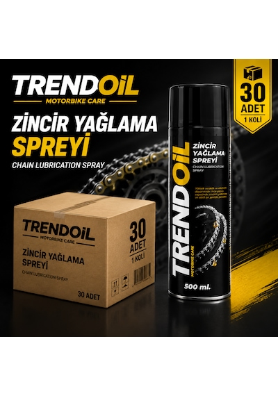 TRENDOİL Motosiklet Zincir Yağlama Spreyi 500 Ml 30 Adet