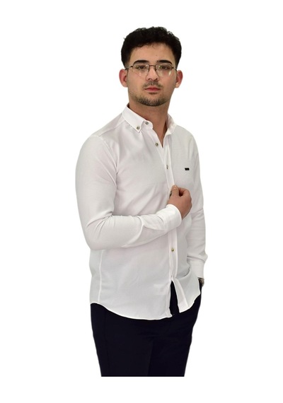 Erkek Likralı Spor Silim Fit Gömlek Bgl-st04327 Siyah