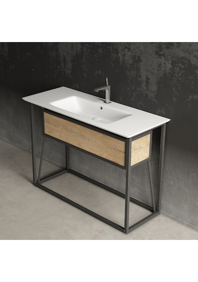 Sanovit Sharp 105 CM Konsollu Süper Ince Lavabo Beyaz