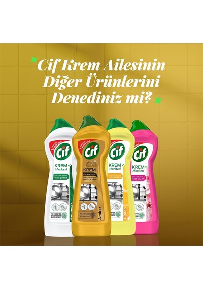 Cif Krem Yüzey Temizleyici Altın Işıltısı Amber Kokulu 750 Ml Diğer