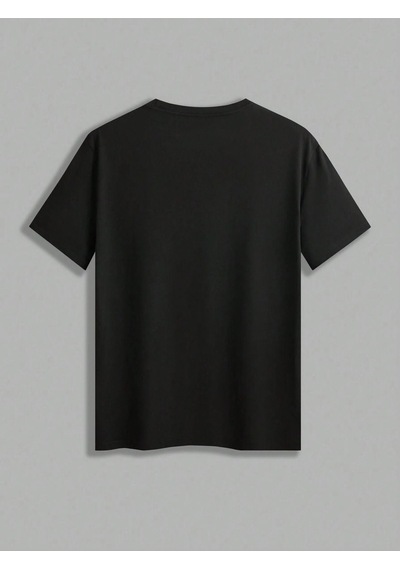Robotic Rabbit Süprem T-shirt - Siyah Baskılı Oversize Bisiklet Yaka Tişört Siyah-75753 Robotic Rabbit Süprem T-shirt - Siyah Baskılı Oversize Bisiklet Yaka Tişört Siyah-75753