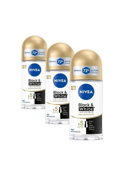 Roll On Deodorant Invisible Ipeksi Pürüzsüzlük 72 Saat Anti-perspirant Koruma 50ml 3 Paketi