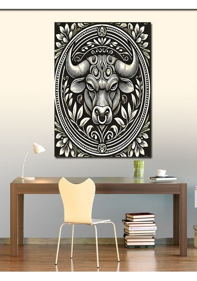 Kanvas Tablo Mandala Boğa Deseni 70cmx100cm