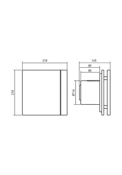 Silent - 200 Chz Design-3C 125 'Lik Banyo Fanı