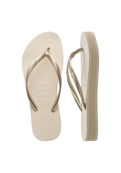 Havaianas Slim Flatform Kadın Parmak Arası Terlik - Açık Dore Altın 414453 0121