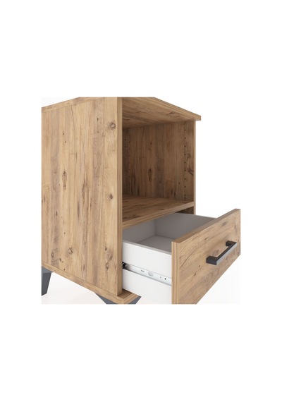 Hyperion Komodin Tek Raflı Tek Çekmeceli 44x44x64 Çam-çam Atlas Çam