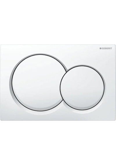 Geberit Kumanda Kapağı Alpha01 - Çift Basmalı - Beyaz Beyaz
