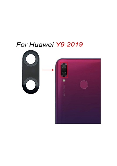 Tkgz -  Y9 2019 Arka Kamera Camı Lens Yapışkanlı