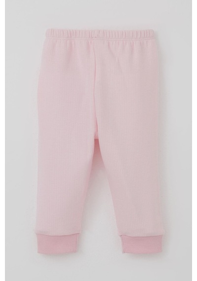 Breeze Kız Bebek Pijama Takımı Omuzdan Patlı Sevimli Minik Tavşancık Armalı 4 Ay-1 Yaş, Pembe Pembe