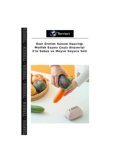 Özel Üretim Sunum Hazırlığı Mutfak Eşyası Çeyiz Alışverişi 3'lü Sebze Ve Meyve Soyucu Seti Çok Renkli