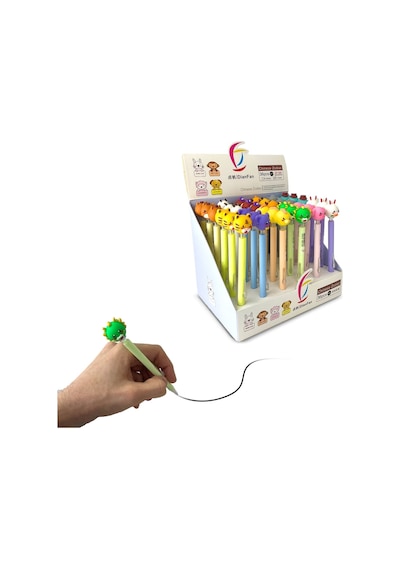 Maskot Başlıklı Uçlu Kalemler Yeşl