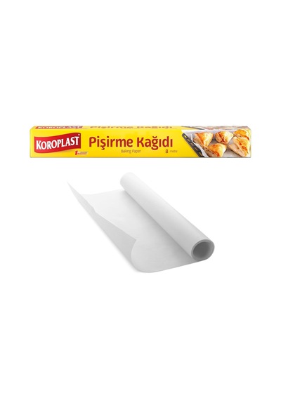 Koroplast Pişirme Kağıdı 8 Mt, Helal Sertifikalı Ve Bpa İçermez 37cm X 8mt, Fırında Tavuk, Et, Tatlı, Börek P Diğer