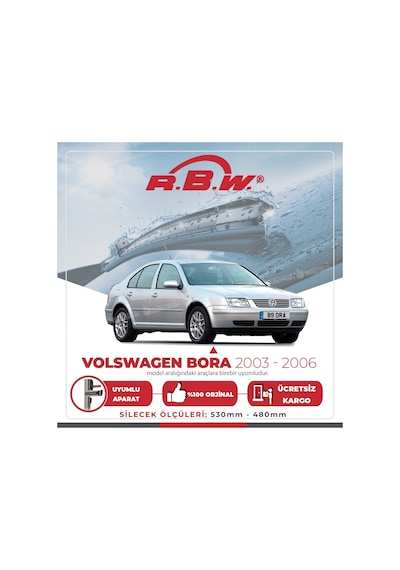Volkswagen Bora Muz Silecek Takımı (2003-2006) RBW Volkswagen Bora Muz Silecek Takımı (2003-2006) RBW