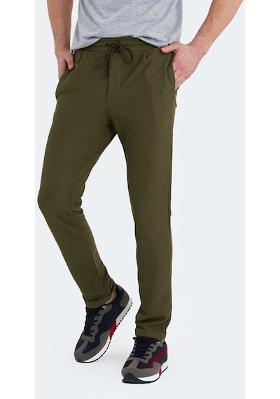 Slazenger PART Erkek Fermuar Cepli Dar Paça Haki Eşofman Altı