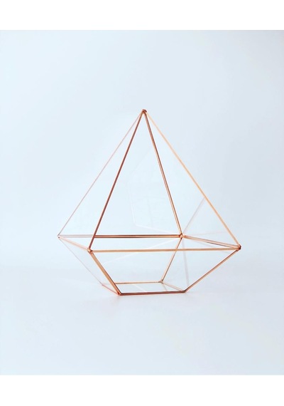 Dekoratif Cam Fanus - Geometrik Cam Fanus - Teraryum Cam Fanus (489240998)