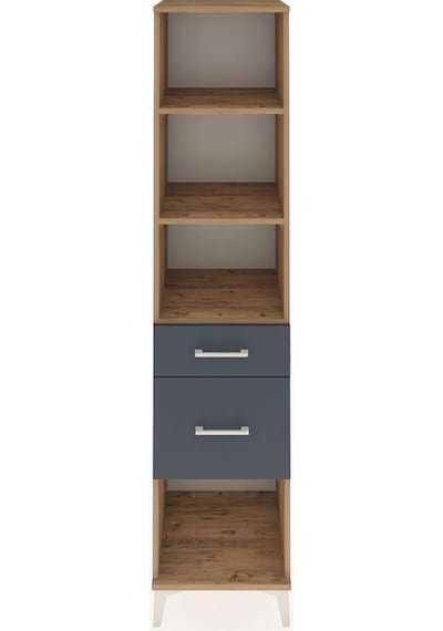 Hyperion Dolap 3 Raflı 2 Çekmeceli 44x44x195 Çam-antrasit Çam