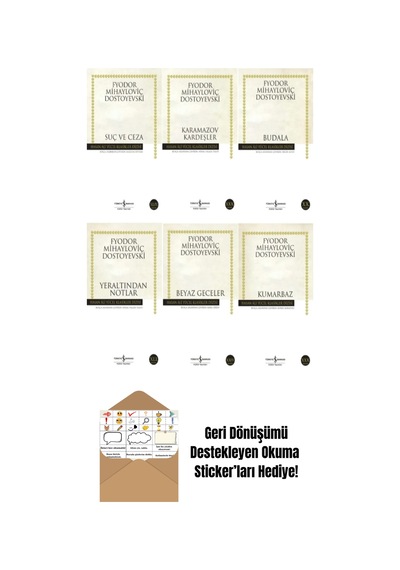 Dostoyevski 6 Kitap Set + Okuma Sticker'ları