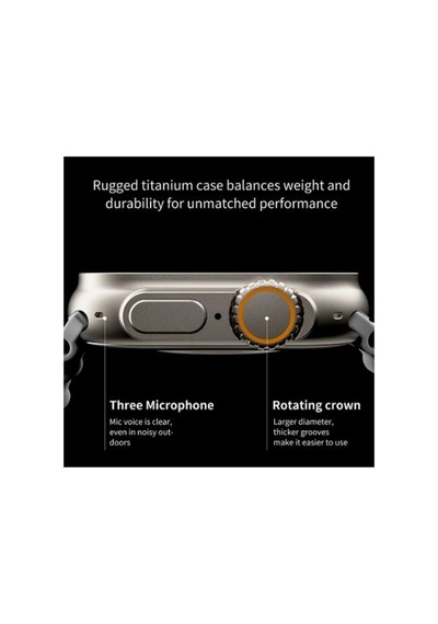 Watch 8 Ultra Saat Cellular 49mm Titanyum Kasa Çift Kordon 2.05 Inc Hd Ekran Nfc Ios Android Uyumlu Beyaz - 307000246