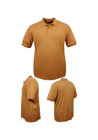 Erkek Büyük Beden 115 - 175 Kilo Arası Uygun Bedenli Likralı Pike Polo Yaka Cepli Tişört Safran Erkek Büyük Beden 115 - 175 Kilo Arası Uygun Bedenli Likralı Pike Polo Yaka Cepli Tişört Safran