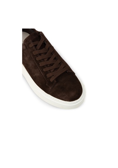 Deery Erkek Hakiki Süet Kahverengi Sneaker Ayakkabı - 04651mkhve02