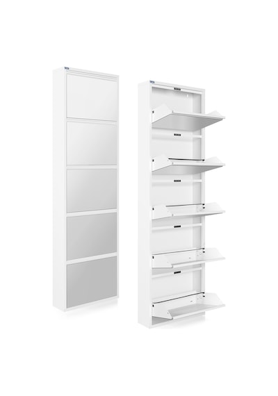 Ceha 5'li Metal Ayakkabılık Kar Beyaz/Aynalı K.AYK-5/A/P9003