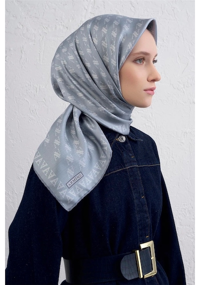 Armine Sura İpek Eşarp -2025/2026 -9412 Mavi