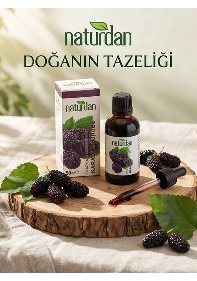 9 Adet - Naturdan Karadut Şurubu 50 Ml