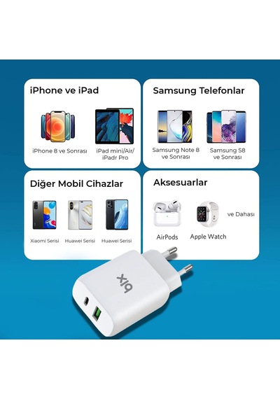 Zh-2u41t 25w Pd 3.0 Type-c & Usb-a Çift Bağlantı Noktalı Hızlı Şarj Adaptörü, Huawei, İphone 15/14/13/12/pro Max, İpad Air/pro Ve Daha Fazlası İle Uyumlu