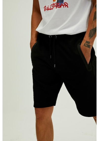 Bad Bear Erkek Şort Miles Sweatshort-23329 Siyah