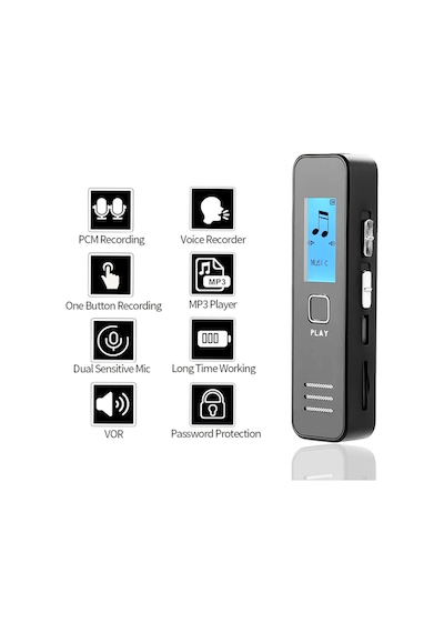 Beemen Dijital Mini Ekranlı 32gb Ses Kayıt Cihazı Mp3 Çalar Ders Ve Röportaj Kaydı
