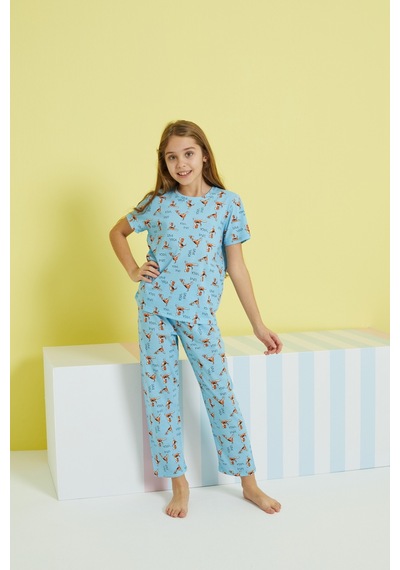 Siyah İnci Örme Pijama Takım 24107081 Çok Renkli