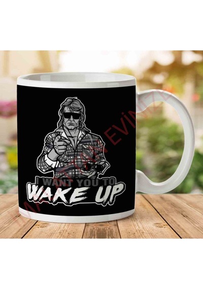 I Want You To Wake Up They Live Iki Tarafı Baskılı Kupa Bardak Çok Renkli
