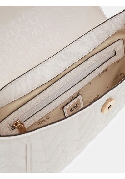 Guess Stacey Dönüştürülebilir Kapaklı Kadın Beyaz Çapraz Çanta Hwgg9741210-off