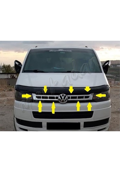 Markadan Vw T5 Transporter Krom Ön Panjur 2010-2014 2 Parça Pasla