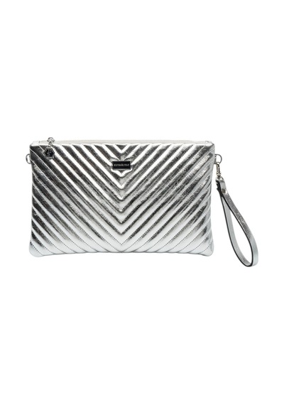 Silver Polo Crash Gümüş Kapitone V Kadın Portföy Ve Clutch El Çantası Sp1034